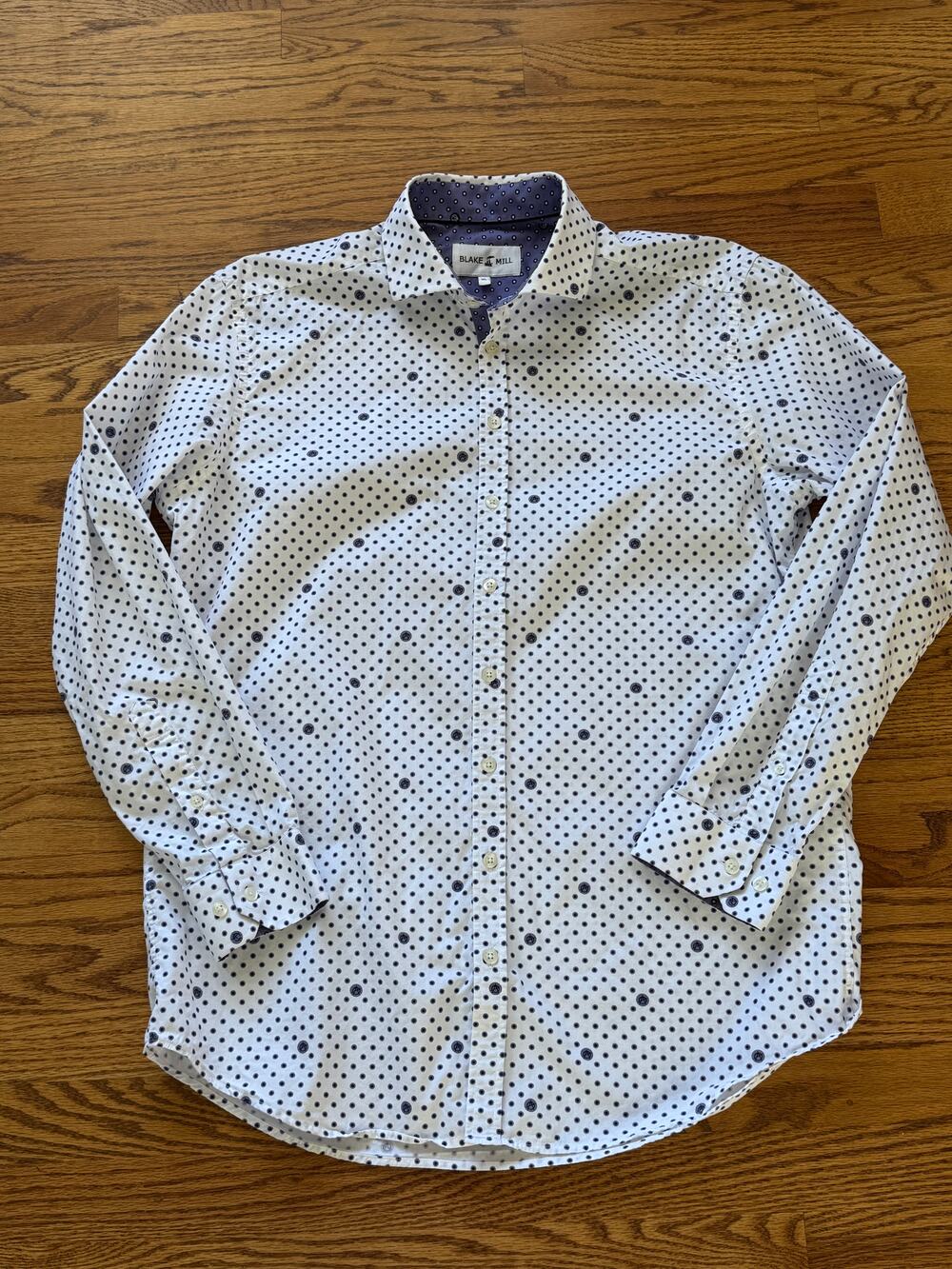Blake Mill Men's "Anarchy" Cotton Button Up Long Sleeve XL Shirt Graphic Fun